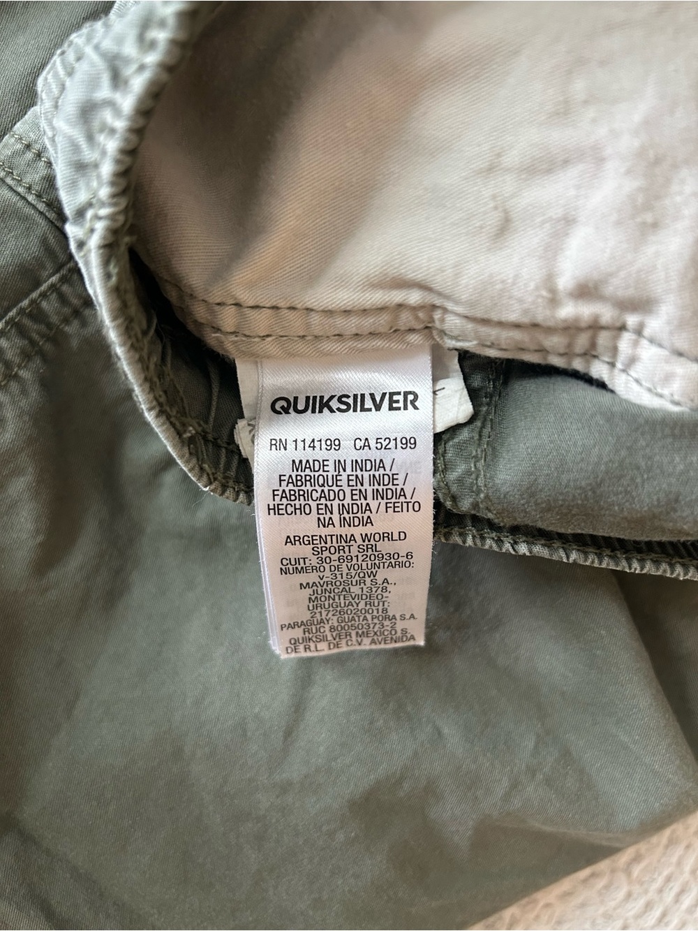 Quiksilver Men's Olive Green and Gray Shorts Bundle - Picture 4 of 15